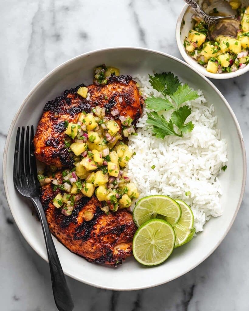 Caribbean Jerk Chicken with Pineapple Salsa Recipe