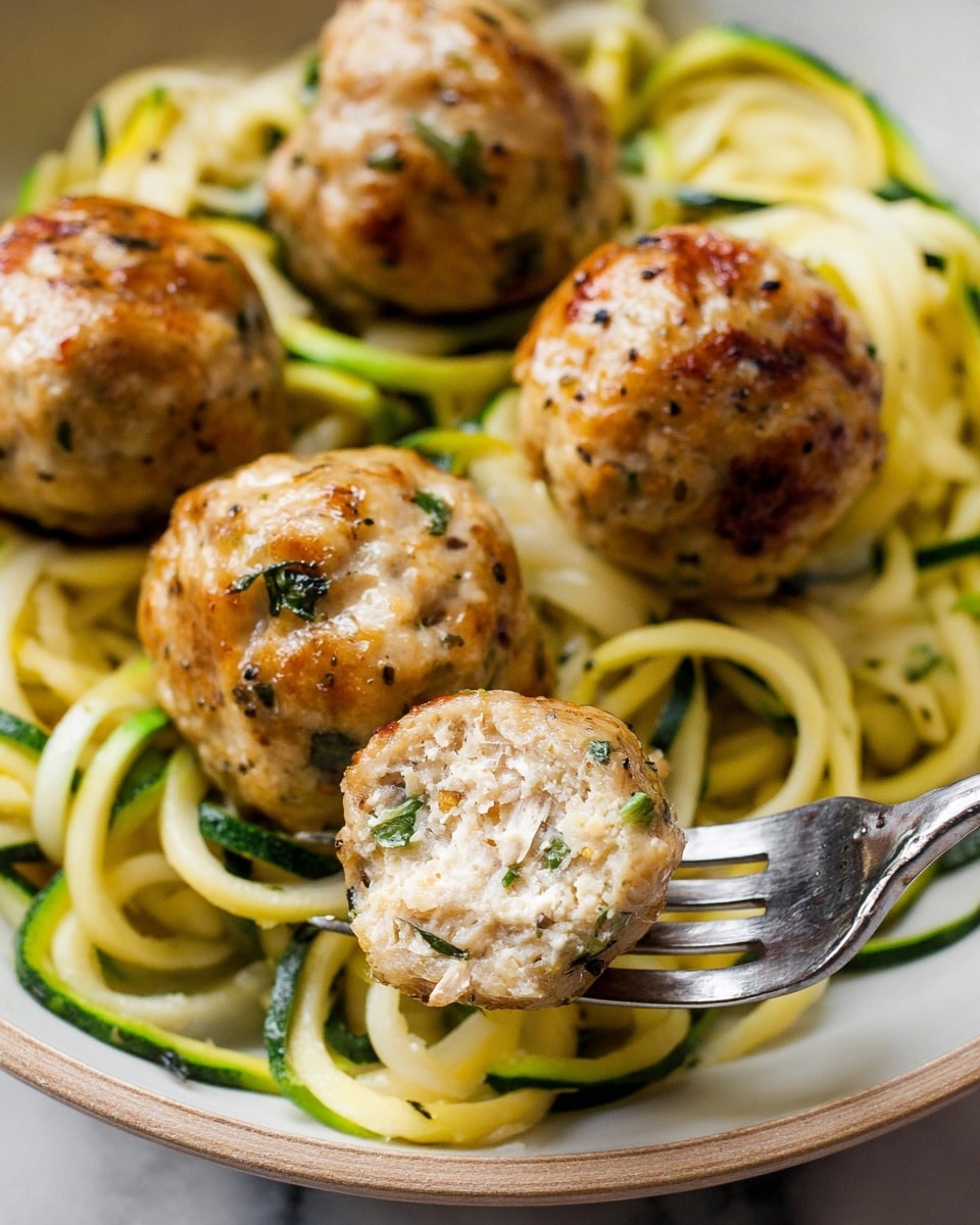 A bowl filled with many round meatballs that are light brown in color with small green herb pieces mixed in and a shiny glaze on their surface. The meatballs are piled closely together, and a small wedge of lemon with a pale yellow color is placed among them. The bowl is white, showing slight speckles, and it sits on a white marbled surface. photo taken with an iphone --ar 4:5 --v 7