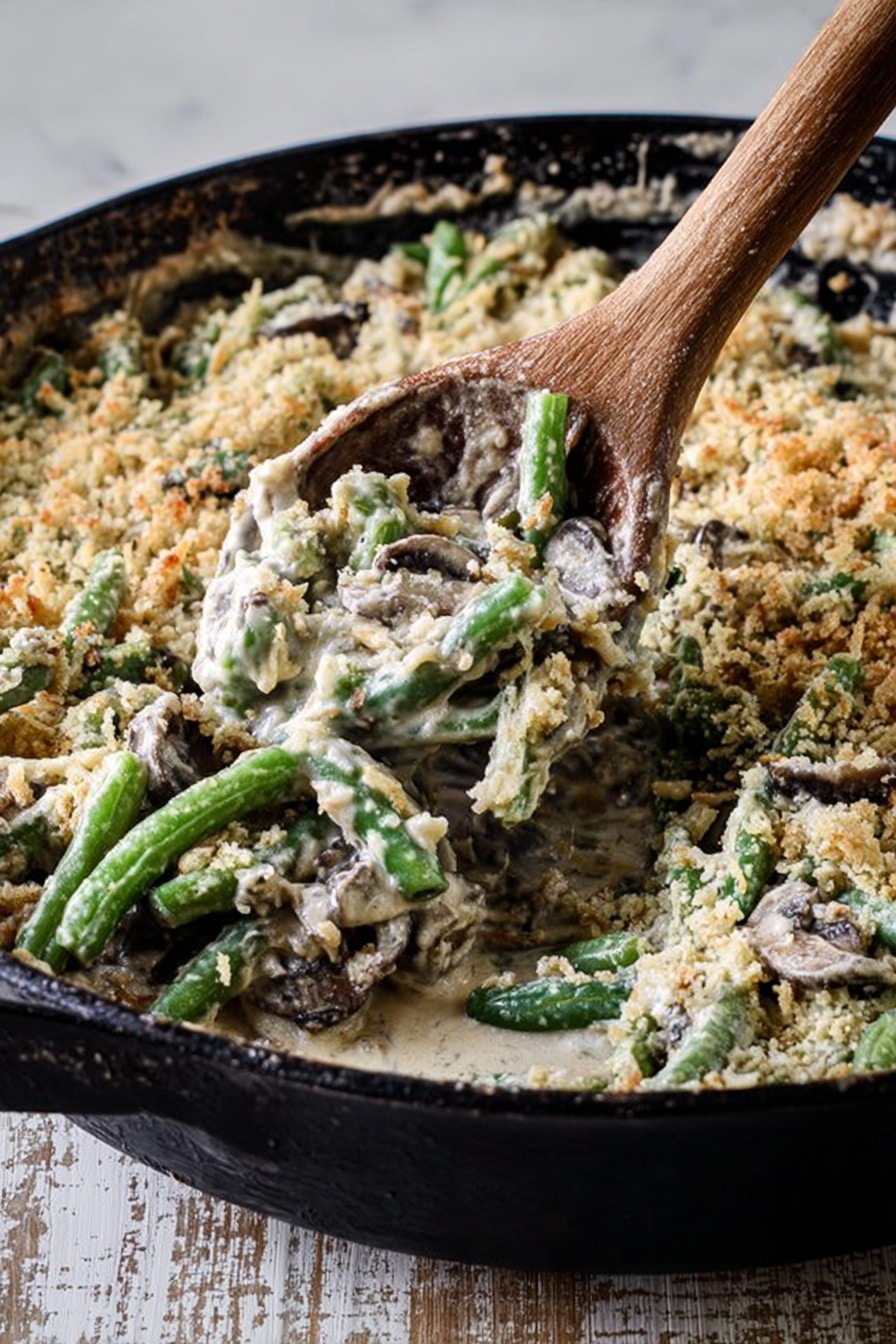 Lightened Up Fresh Green Bean Casserole Recipe - Recipe Step