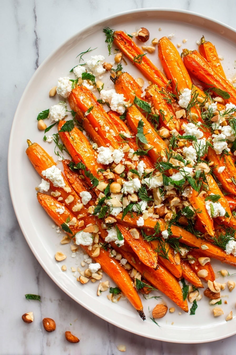 Maple Roasted Carrots with Hazelnuts & Goat Cheese Recipe