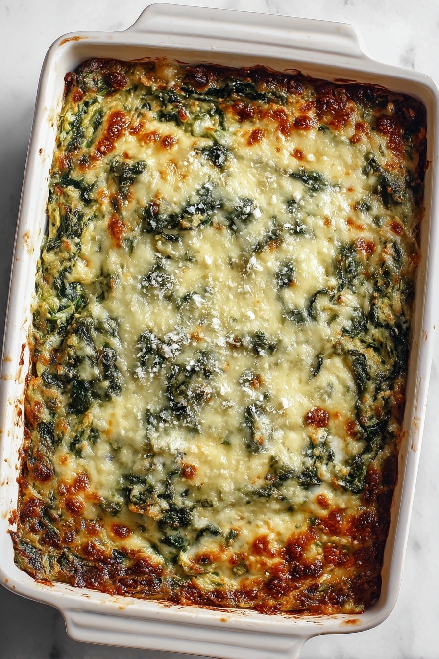 Spinach Gratin with Crispy Pancetta and Melted Gruyère Recipe - Serving Suggestion
