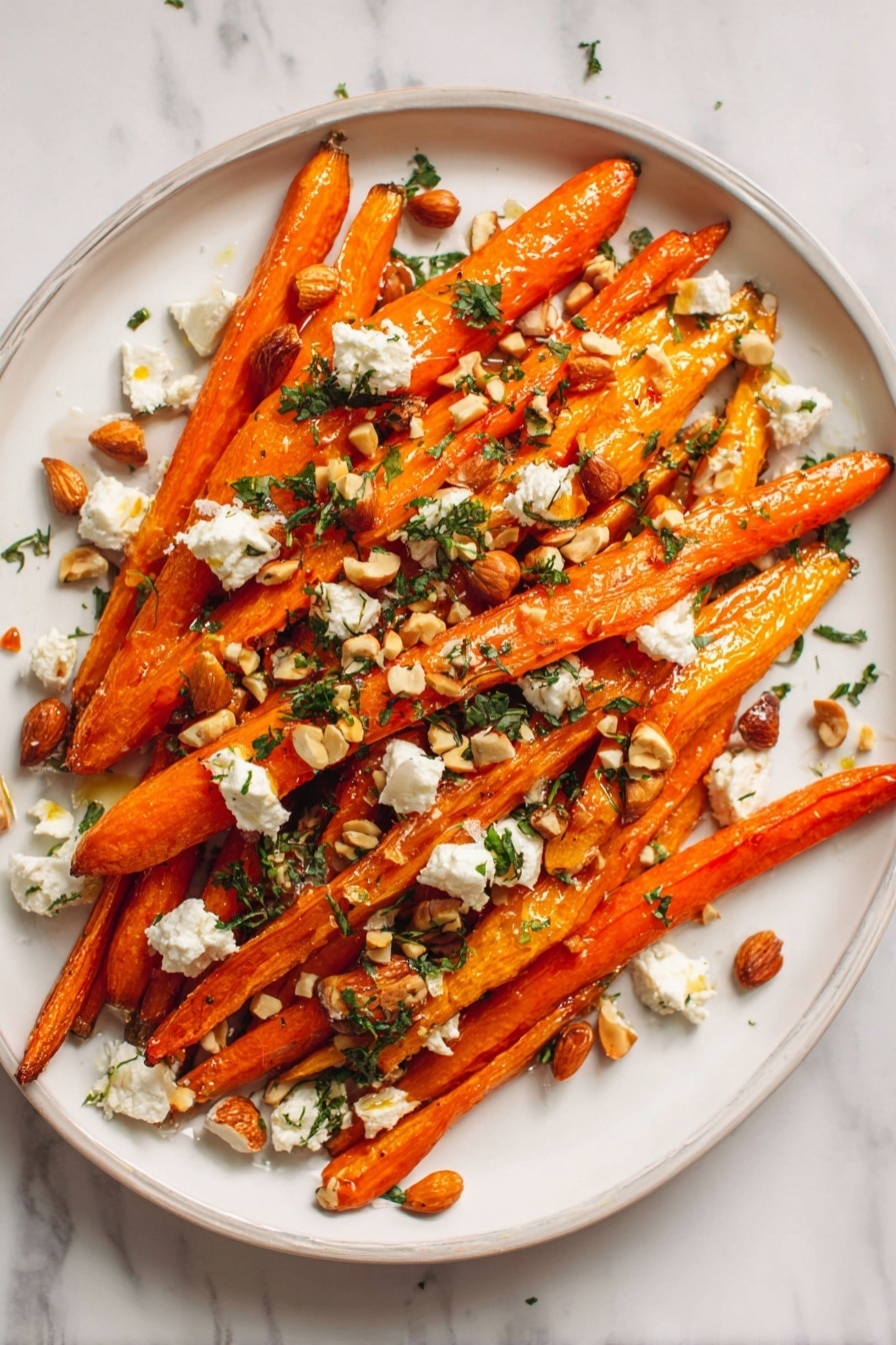 Maple Roasted Carrots with Hazelnuts & Goat Cheese Recipe - Serving Suggestion