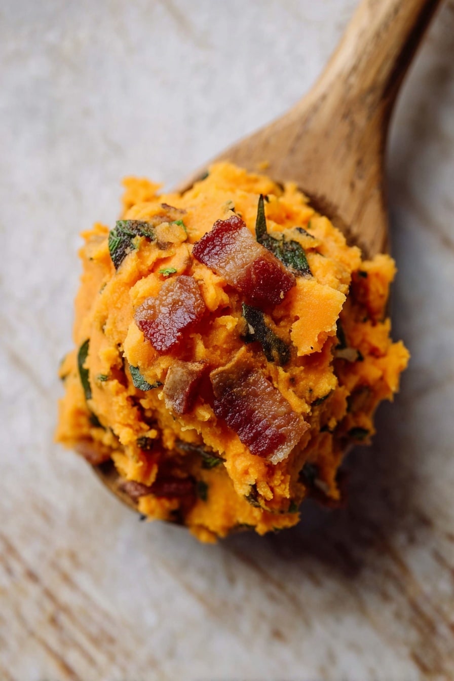 Bourbon Bacon Whipped Sweet Potatoes with Brown Butter and Crispy Sage Recipe - Recipe Step