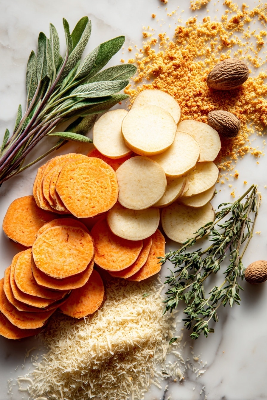 Asiago and Nutmeg Scalloped Potatoes Recipe - Ingredients