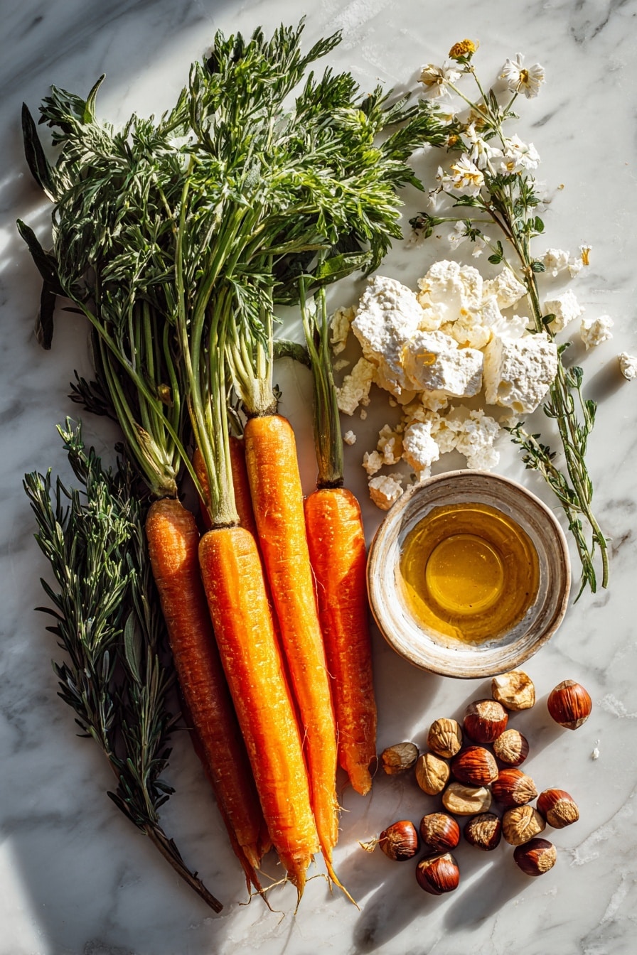 Maple Roasted Carrots with Hazelnuts & Goat Cheese Recipe - Ingredients