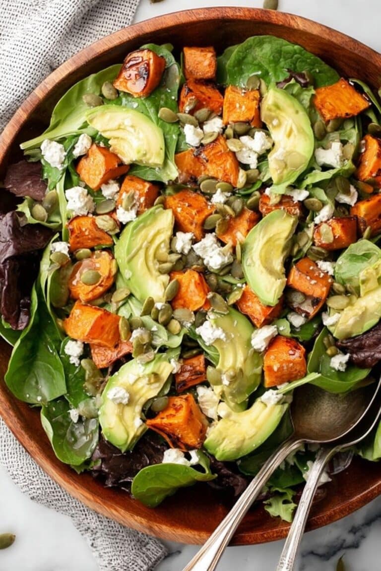 Sweet Potato Salad with Feta and Tahini Dressing Recipe