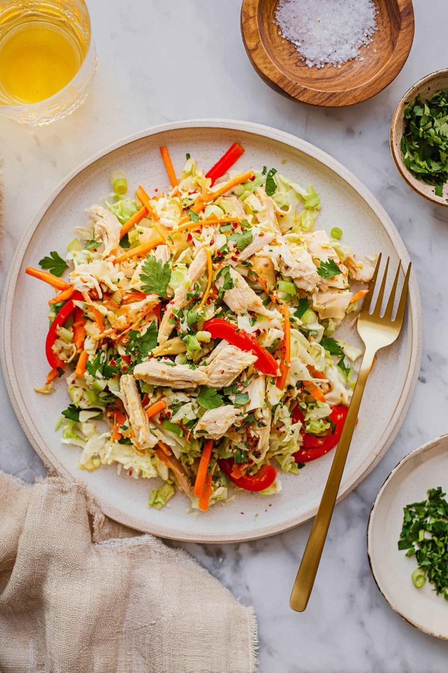 Crunchy Thai Chicken Salad Recipe - Serving Suggestion
