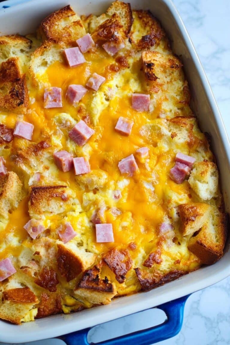 Ham and Cheese Bread Pudding Recipe