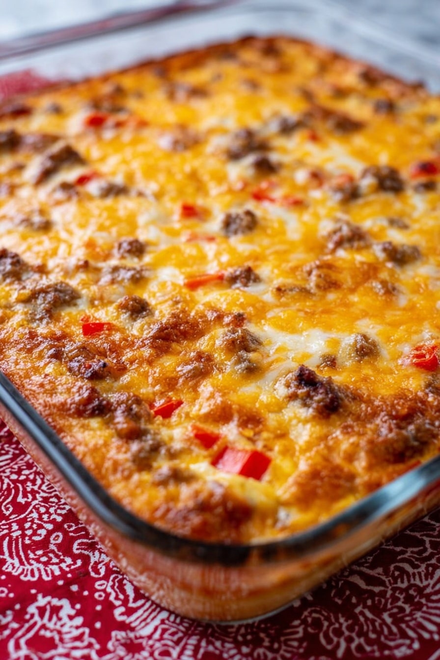 Spicy Sausage & Hash Brown Breakfast Casserole Recipe - Recipe Step