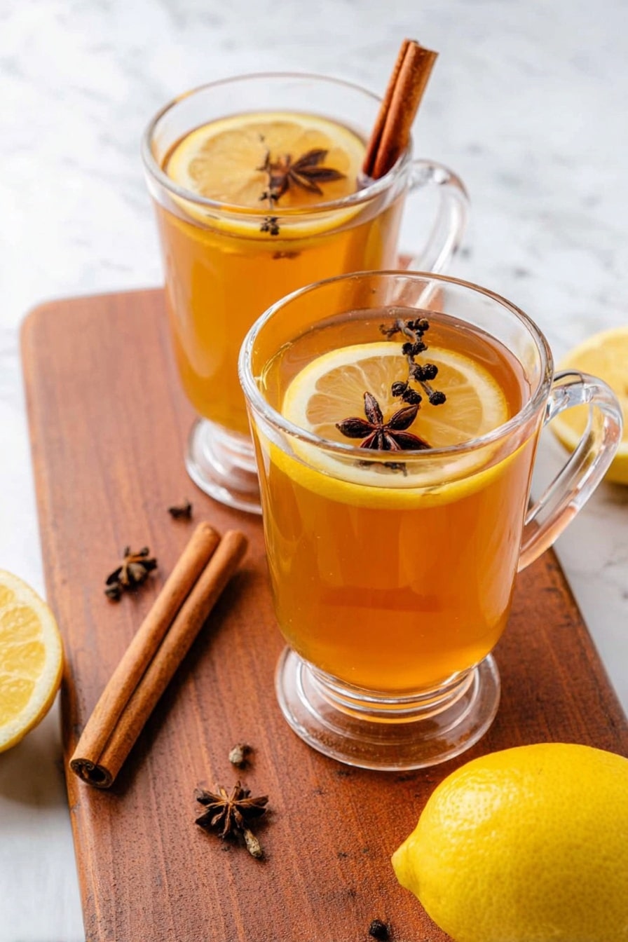 Classic Hot Toddy with Lemon and Whiskey Recipe - Serving Suggestion