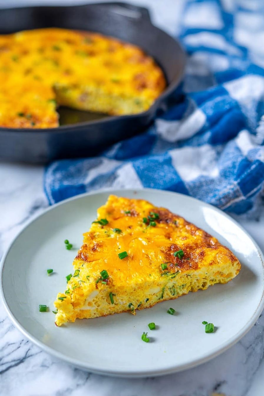 Broccoli Cheese Frittata Recipe - Serving Suggestion