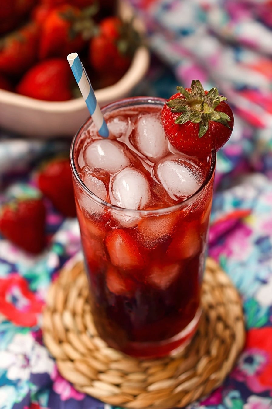 Strawberry Sweet Tea Recipe - Serving Suggestion
