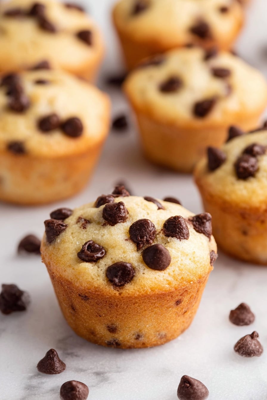 Mini Banana Muffins with Chocolate Chips Recipe - Serving Suggestion