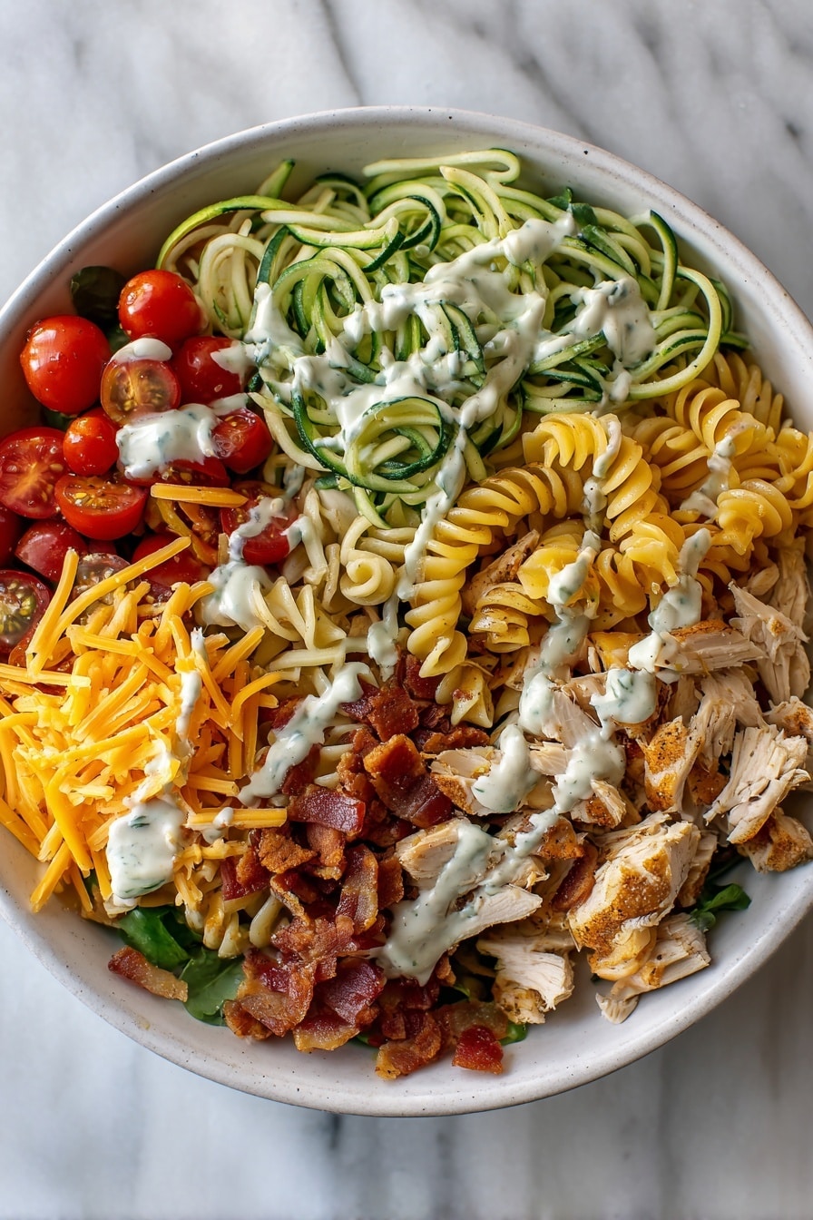 Chicken Bacon Ranch Pasta Salad Recipe - Ingredients