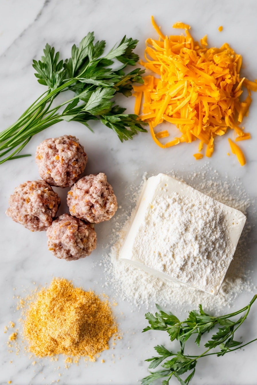 Cheddar Sausage Balls Recipe - Ingredients