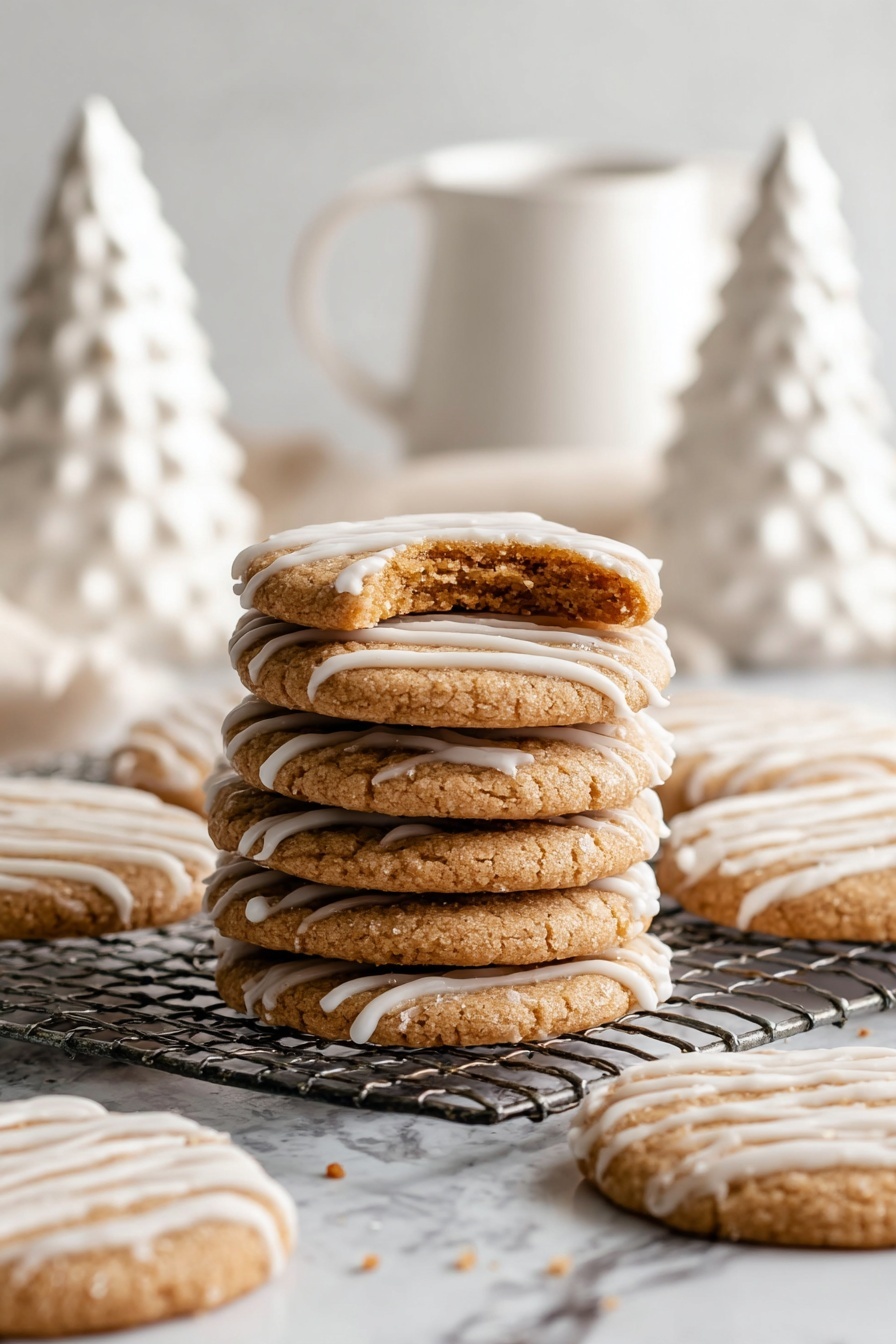 Eggnog Cookies with Nutmeg Glaze Recipe - Serving Suggestion