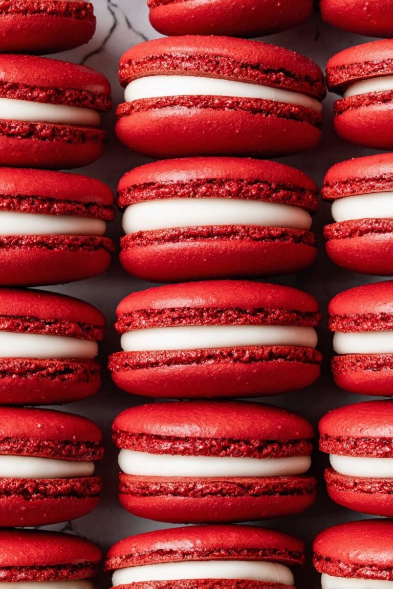 Red Velvet Macarons with Cream Cheese Filling Recipe