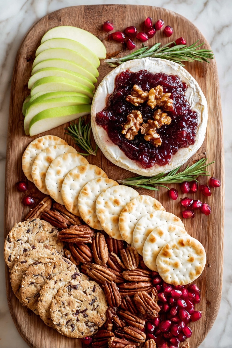 Cranberry Baked Brie Recipe - Serving Suggestion