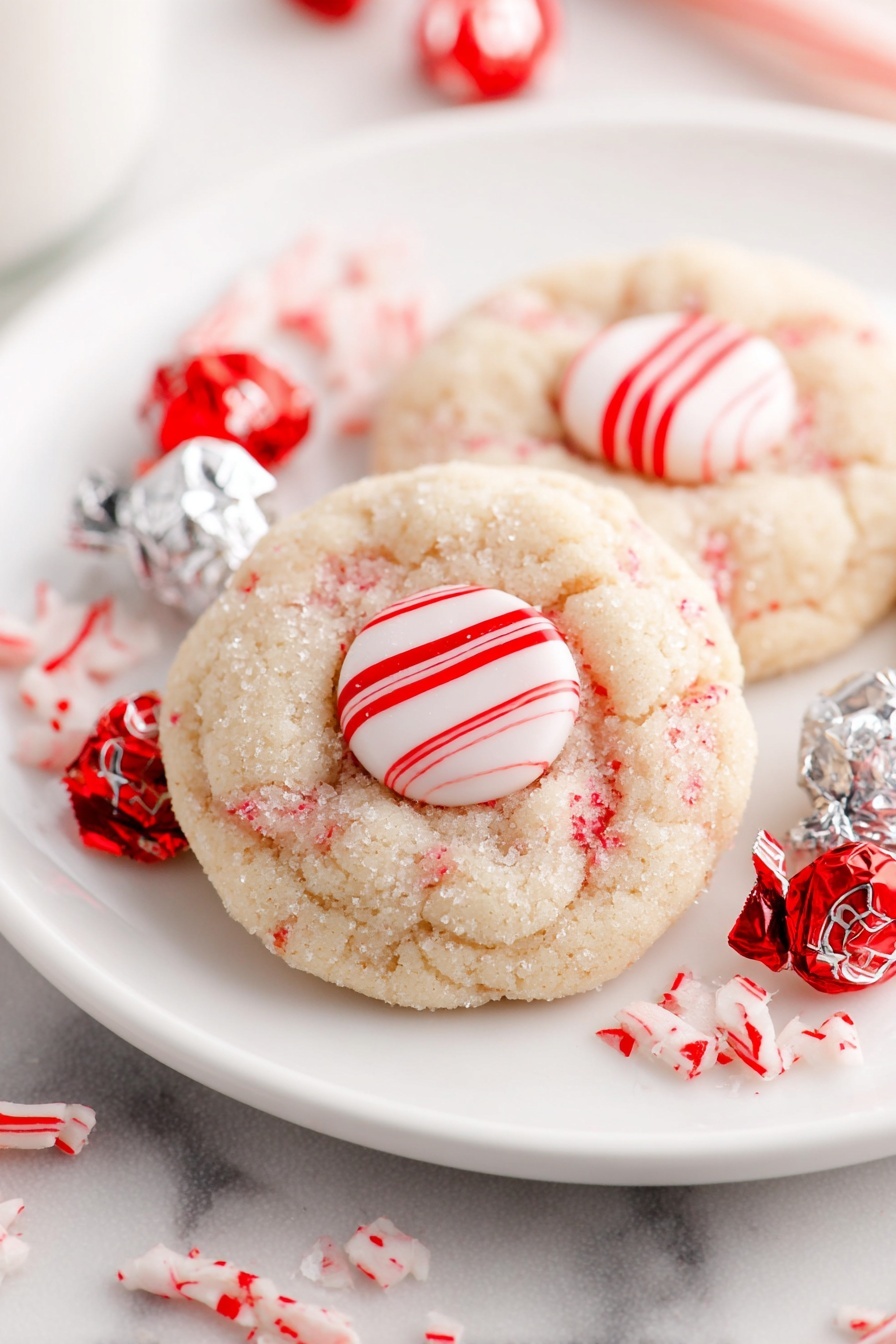Candy Cane Kiss Cookies, peppermint holiday cookies, festive peppermint cookies, soft chocolate peppermint cookies, easy holiday treat - In a clear glass bowl placed on a white marbled surface, there are three main layers visible: at the bottom is a creamy yellow batter, on top left is a large mound of white flour with a powdery texture, and on top right is a pile of small red and white peppermint candy pieces. Above the bowl and slightly to the left is another empty clear glass bowl with a silver whisk inside it. To the right, there is a small white bowl holding a silver spoon. A white cloth with black star patterns is partially visible at the bottom left corner. Photo taken with an iphone --ar 2:3 --v 7
