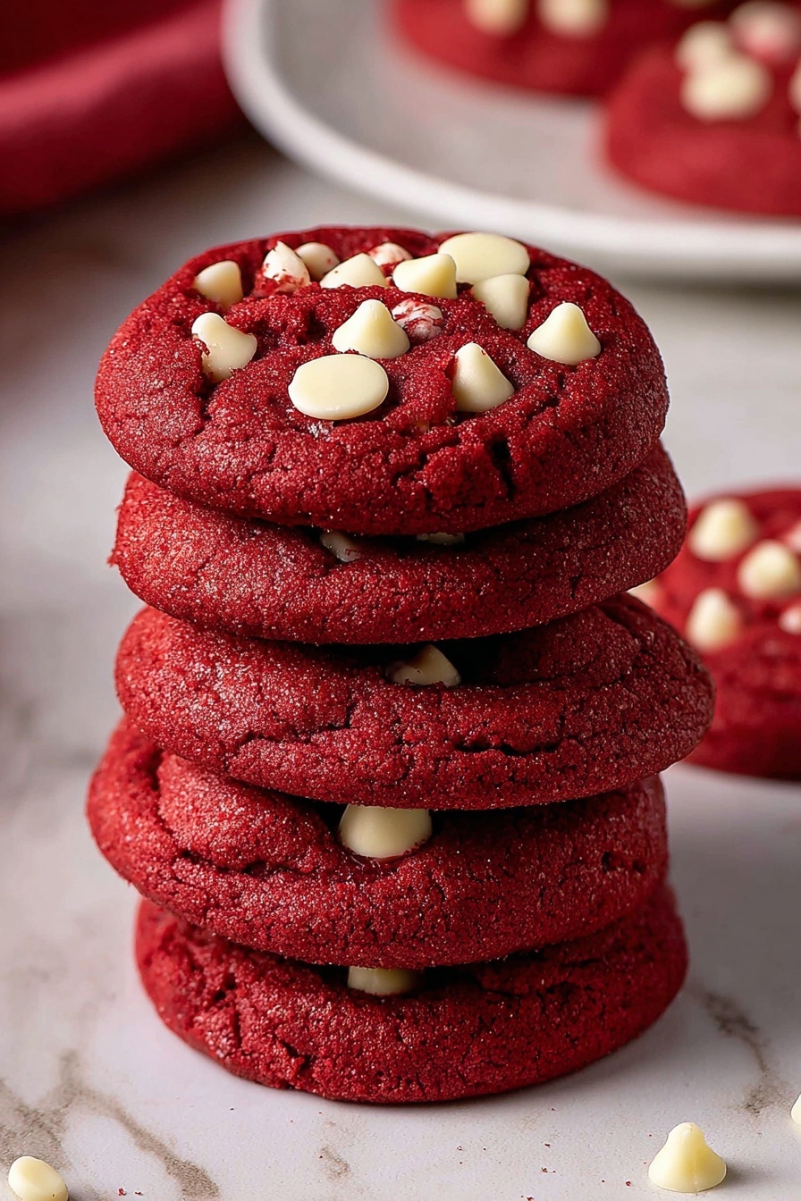 Red Velvet White Chocolate Cookies Recipe - Serving Suggestion