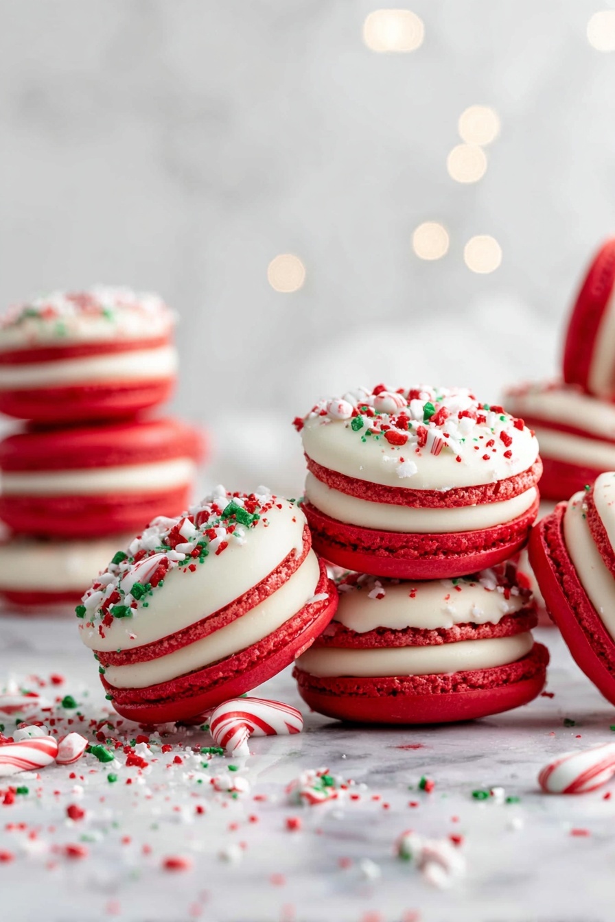 Peppermint Macarons with White Chocolate Topping Recipe - Recipe Step