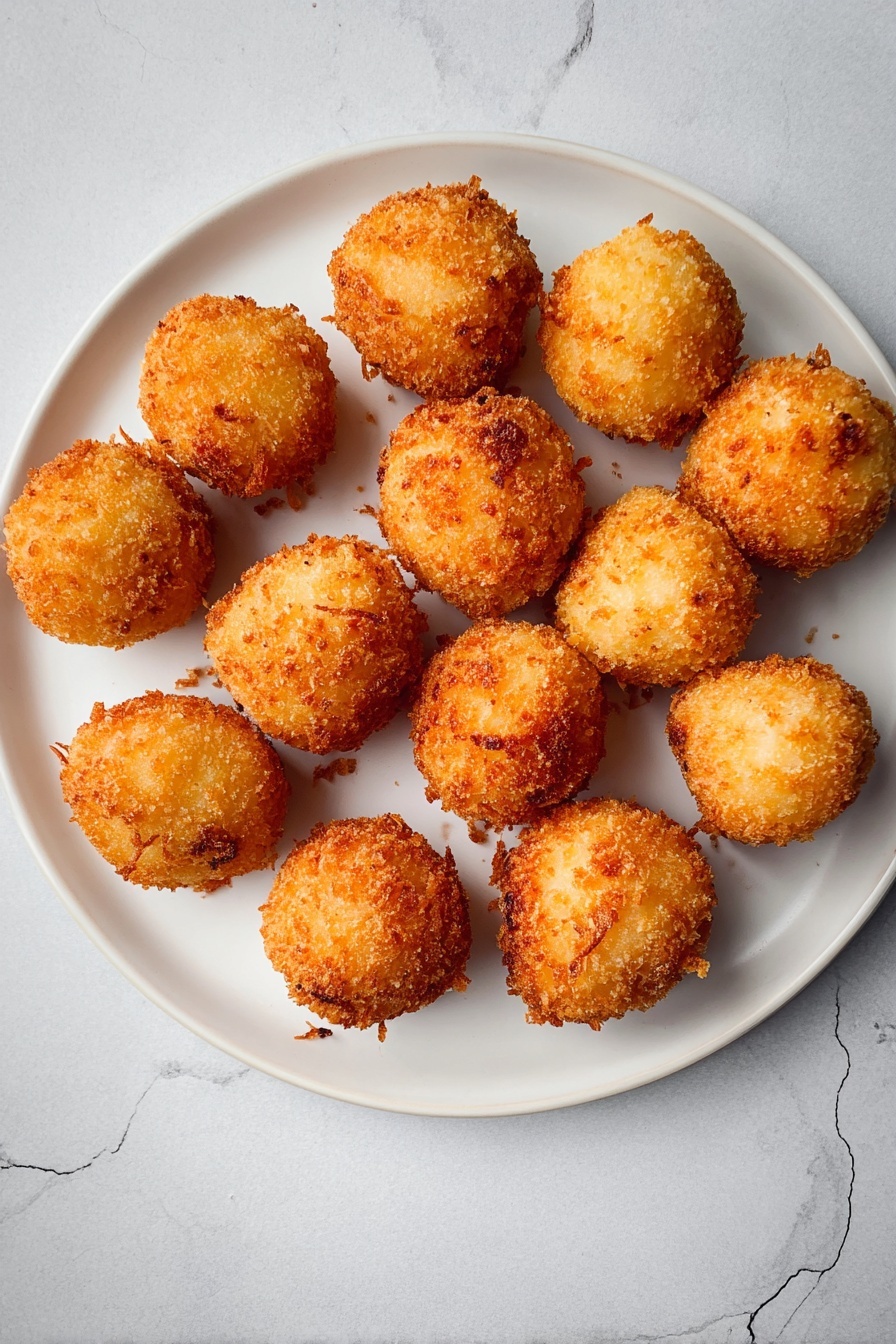 Crispy Fried Mac and Cheese Balls Recipe - Serving Suggestion
