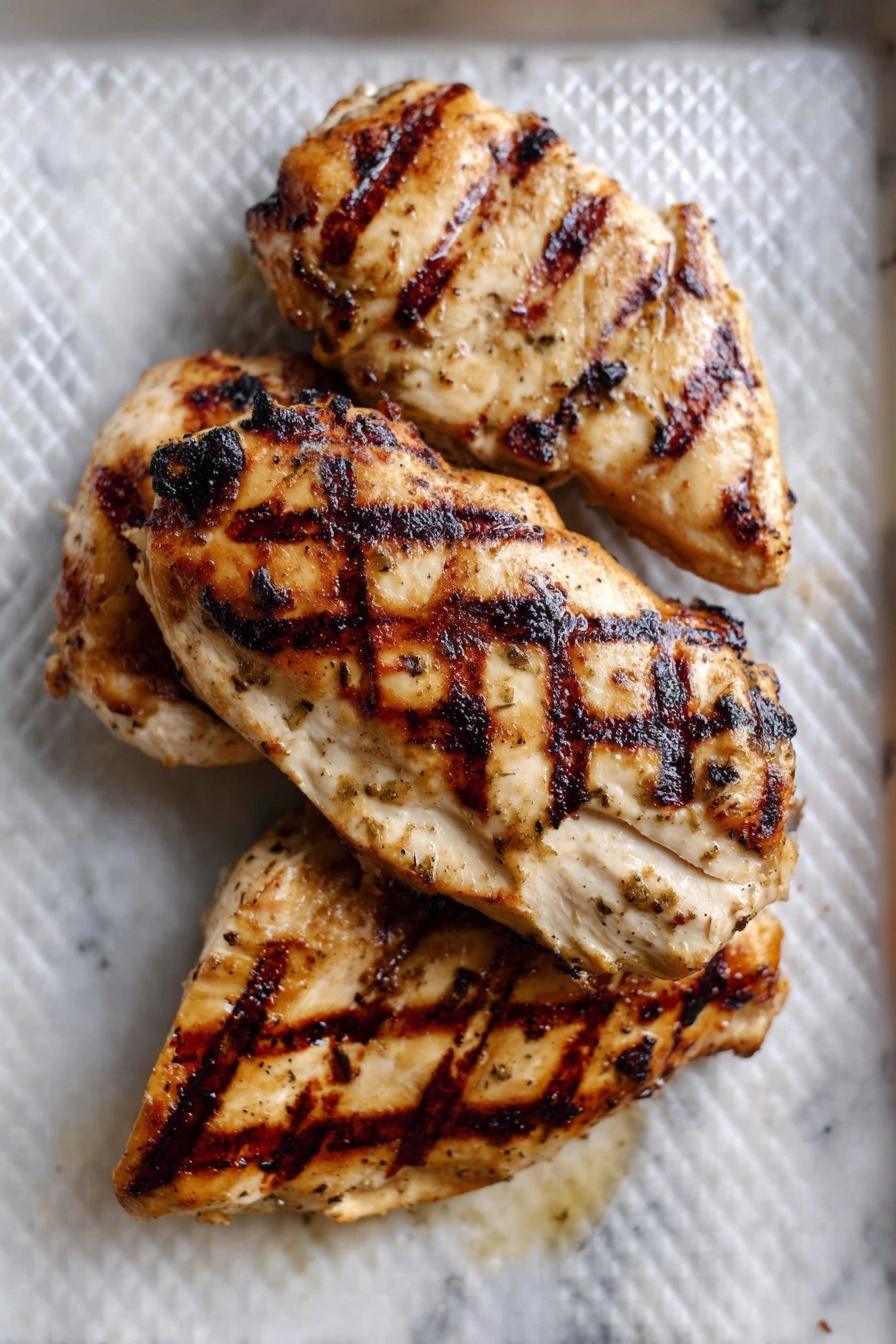 Grilled Chicken Caprese Pasta Salad, Caprese pasta salad, chicken pasta salad, Mediterranean pasta salad, easy pasta salad recipes - A clear glass bowl filled with a pasta salad showing multiple layers and colors: the base layer is creamy light yellow rotini pasta spirals, mixed evenly with bright red and orange cherry tomato halves, whole small white mozzarella balls, and browned grilled chicken chunks. Fresh green basil leaves are scattered over the top, and cracked black pepper is sprinkled throughout, giving dark specks on the light ingredients. The bowl sits on a white marbled surface, with a small glass dish containing a dark brown dressing in the background. photo taken with an iphone --ar 2:3 --v 7