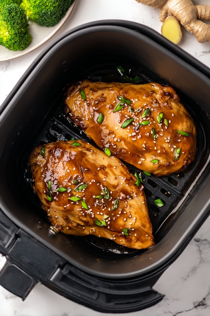 Air Fryer Teriyaki Chicken Recipe - Serving Suggestion
