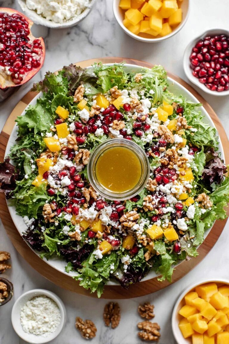 Festive Persimmon and Pomegranate Salad Recipe