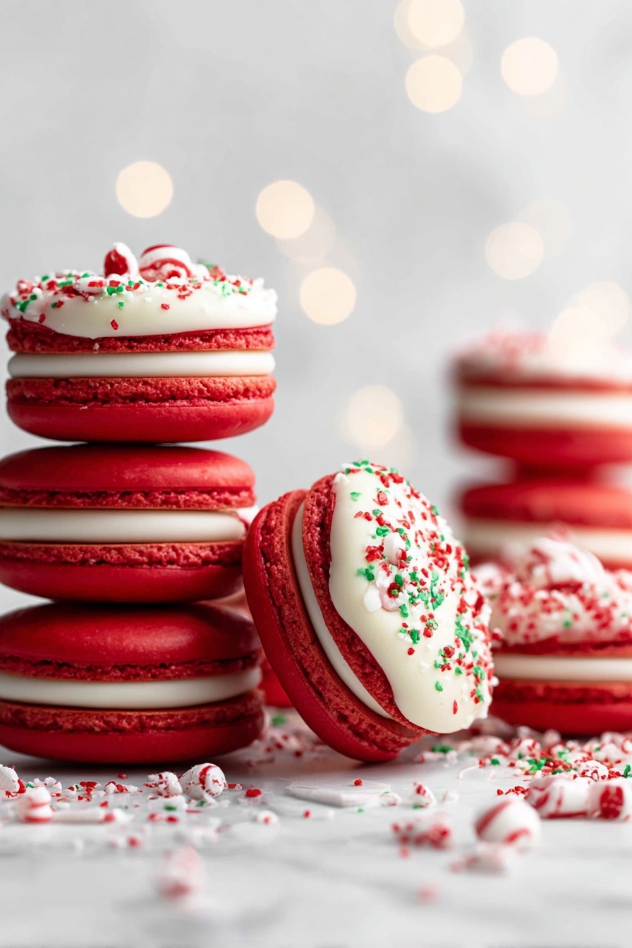 Peppermint Macarons with White Chocolate Topping Recipe - Serving Suggestion