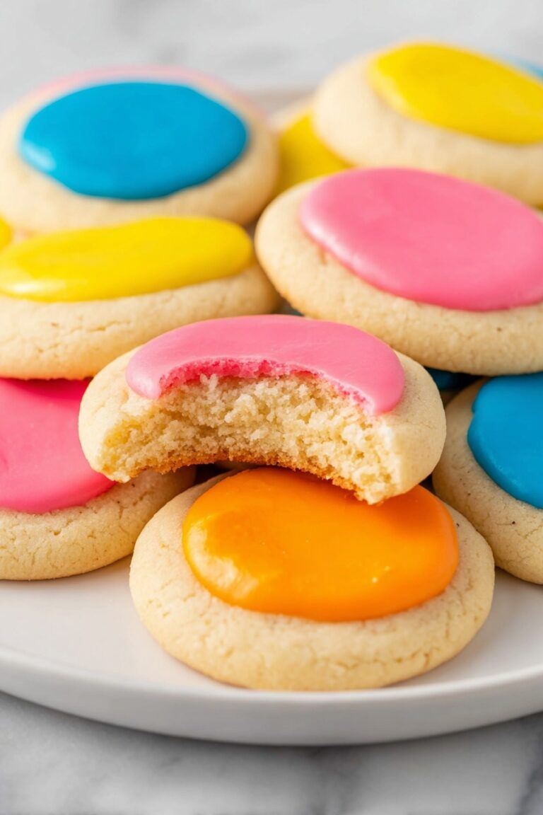 Thumbprint Cookies with Colorful Icing Recipe