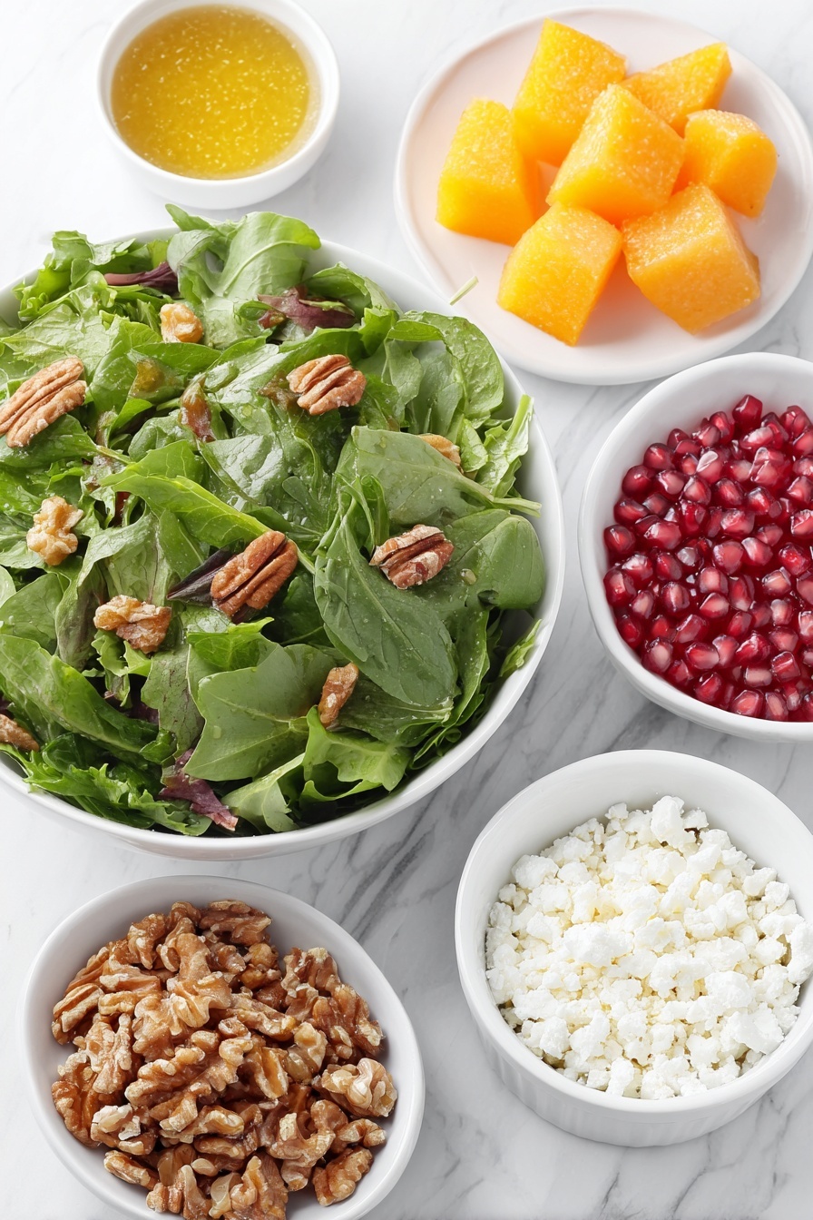 Festive Persimmon and Pomegranate Salad Recipe - Ingredients