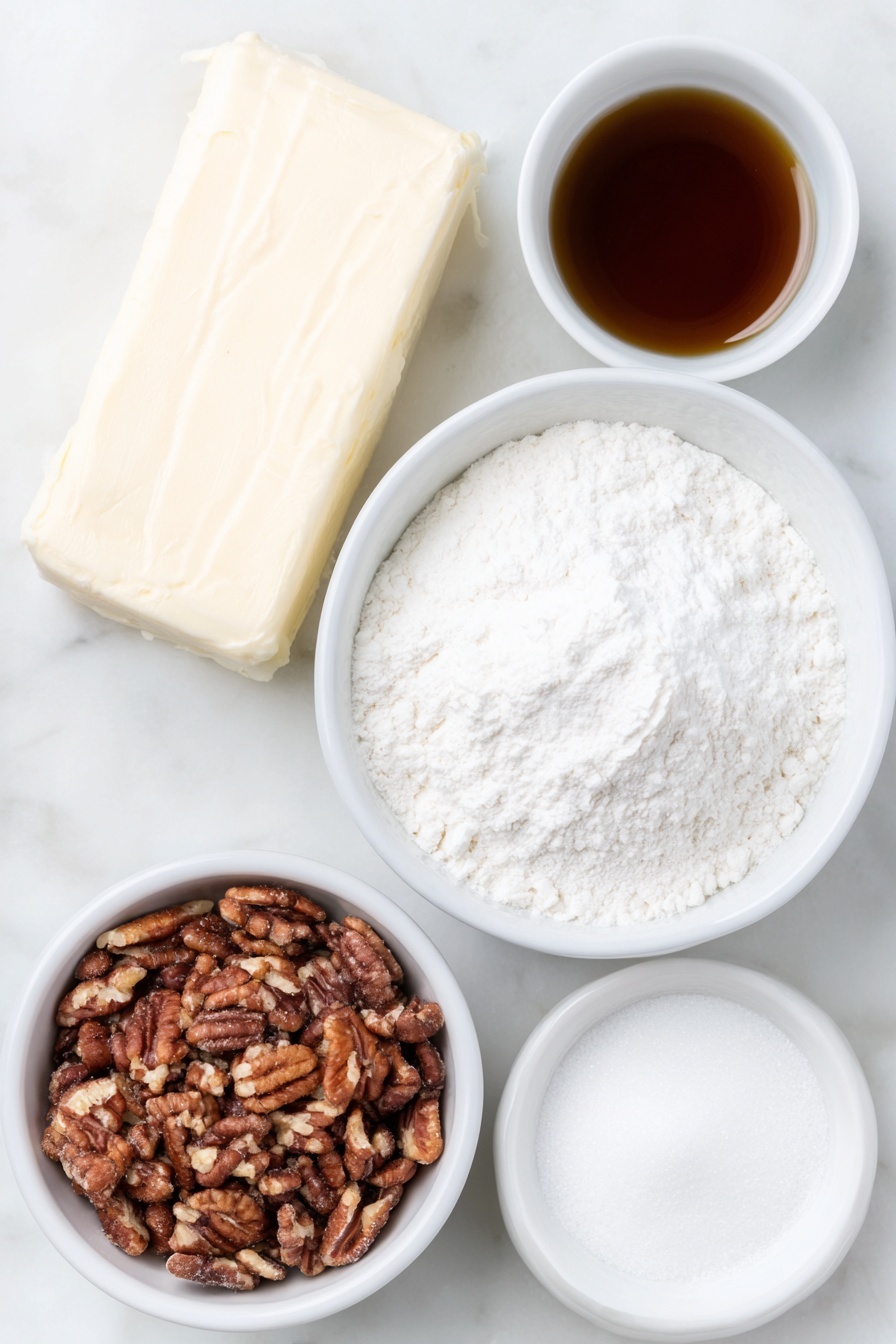 Pecan Snowball Cookies Recipe - Ingredients