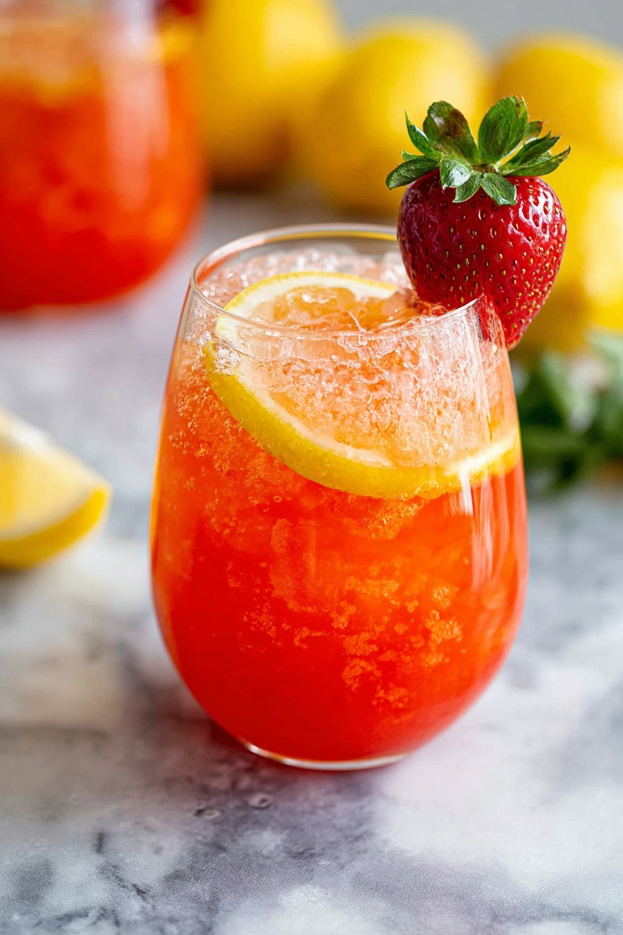 Sweet Strawberry Lemonade Recipe - Serving Suggestion