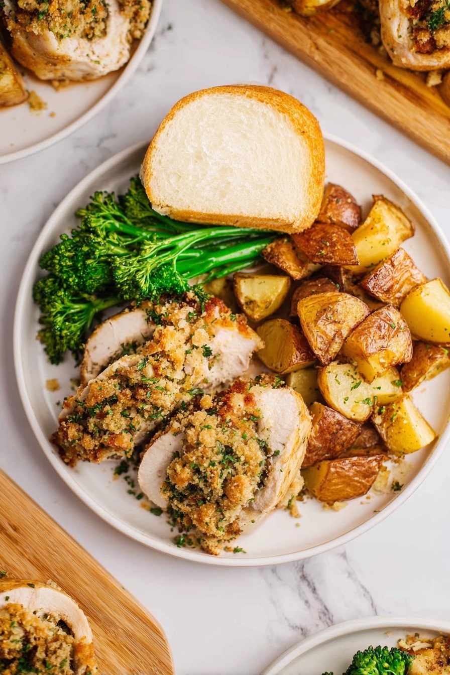 Stuffed Chicken Breast Recipe - Serving Suggestion