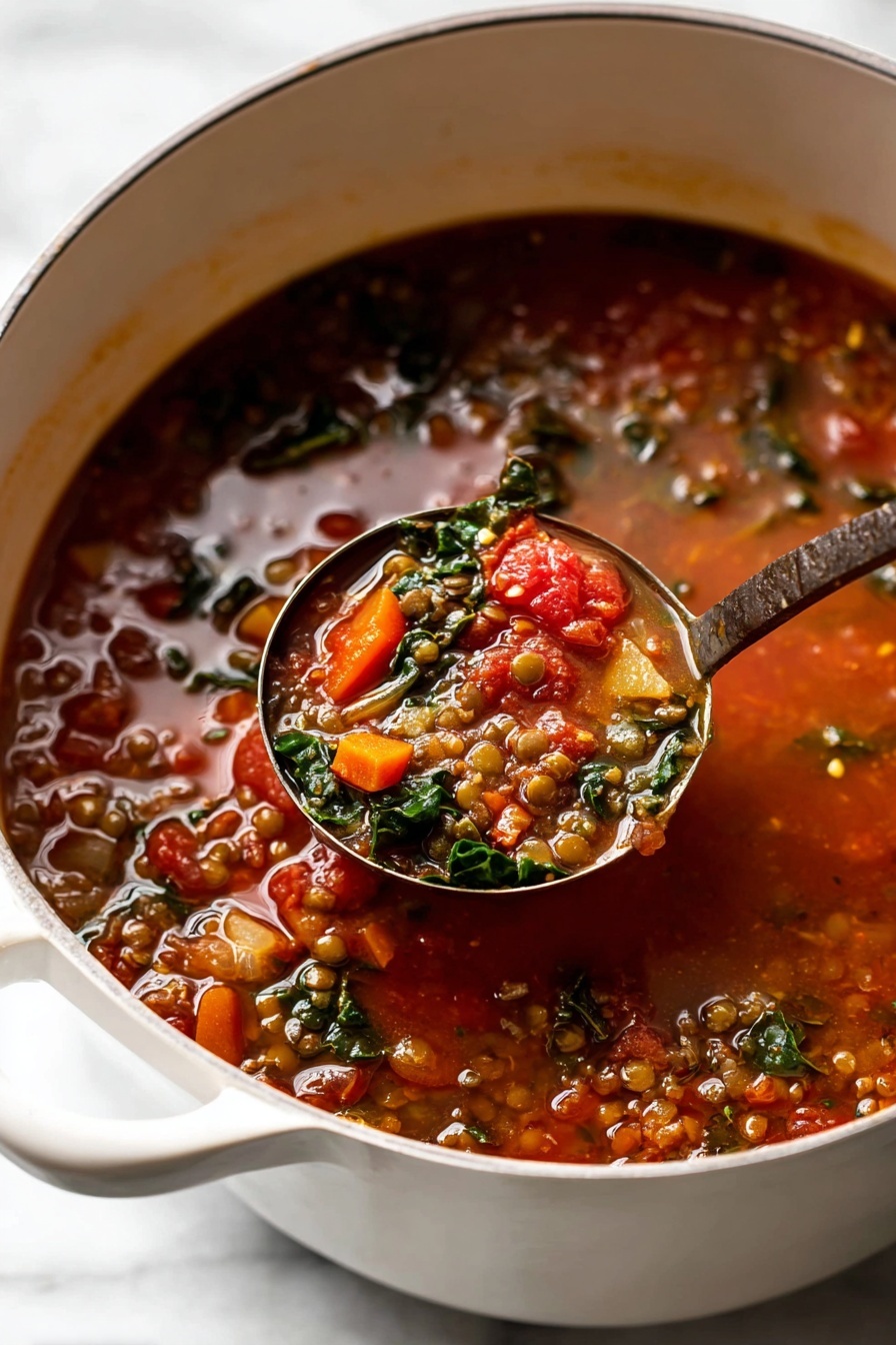 Mediterranean Lentil Soup with Kale and Lemon Recipe