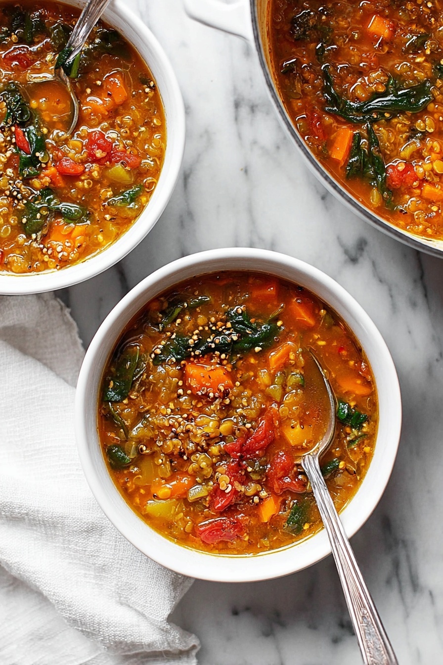 Mediterranean Lentil Soup with Kale and Lemon Recipe - Serving Suggestion