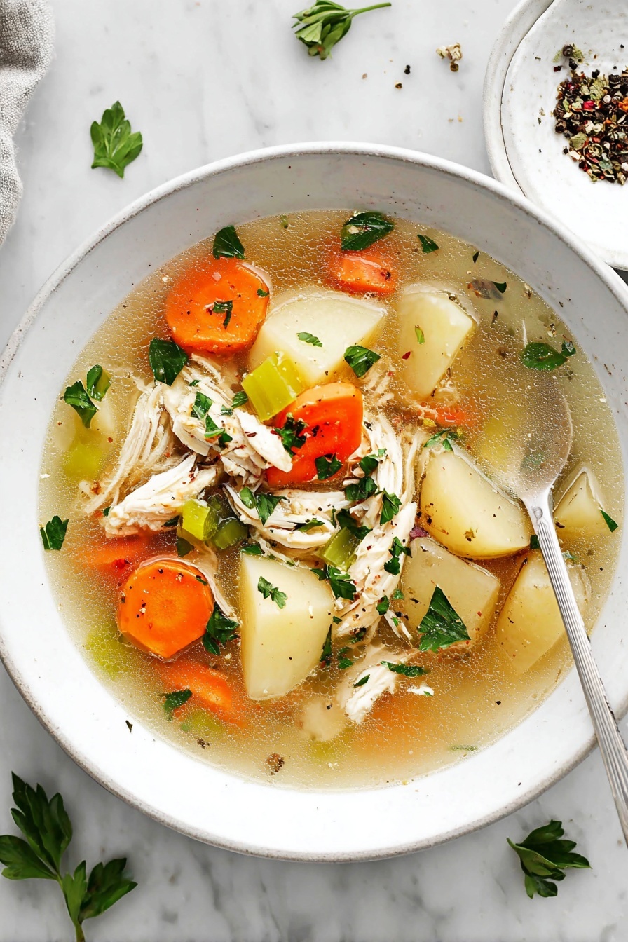 Healthy Chicken Vegetable Soup Recipe - Serving Suggestion