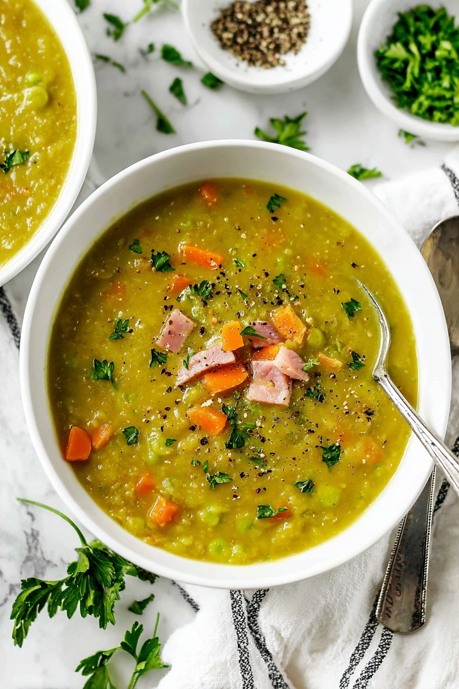 Easy Split Pea Soup Recipe - Serving Suggestion