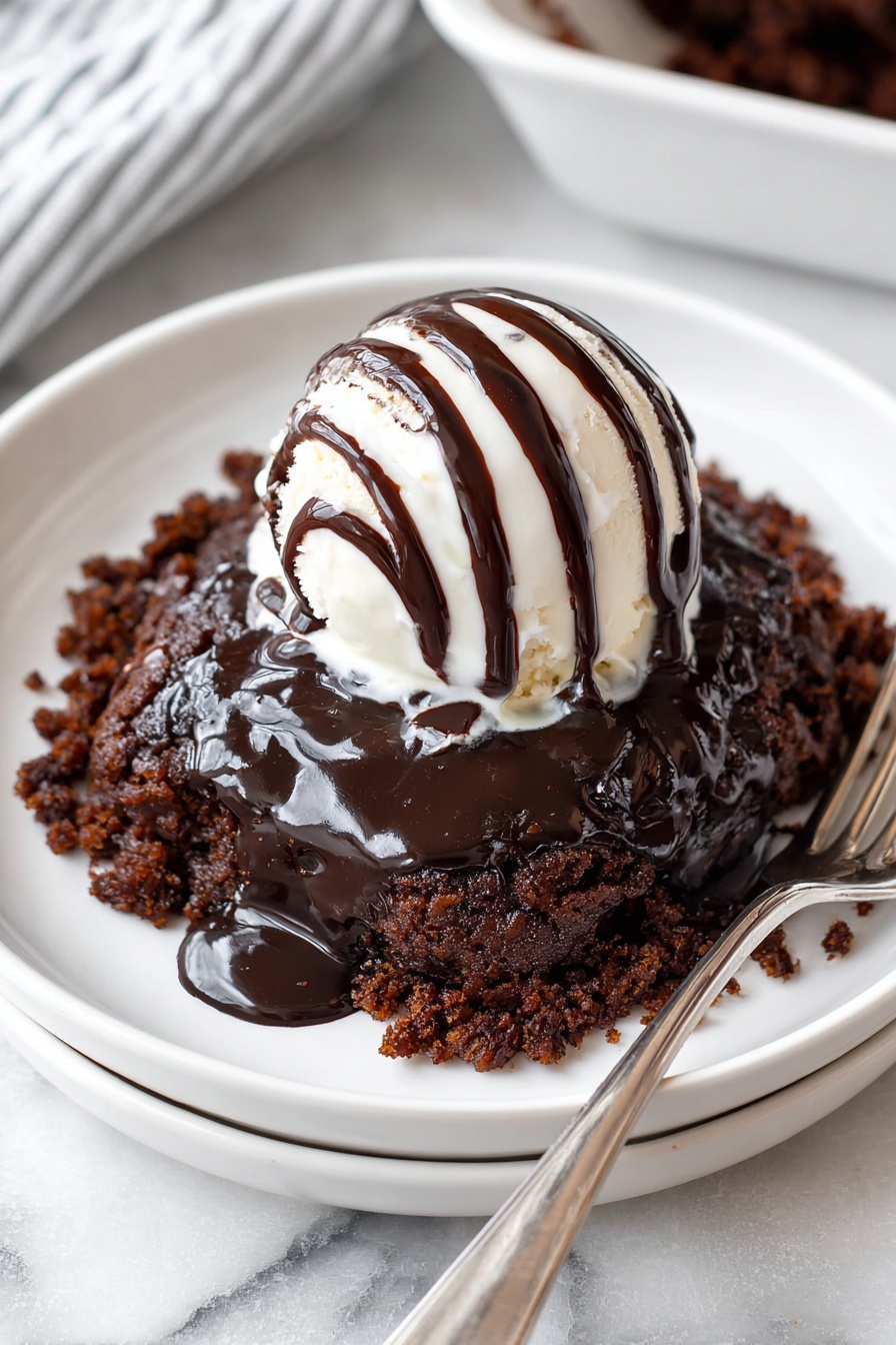 Chocolate Cobbler with Fudge Sauce Recipe - Recipe Image