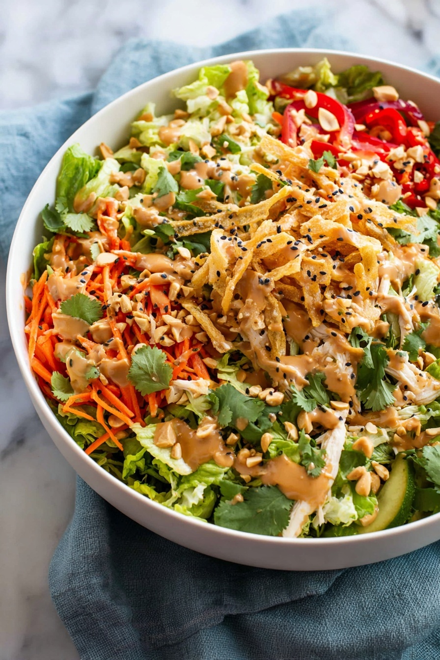 Chinese Chicken Salad with Peanut Dressing Recipe