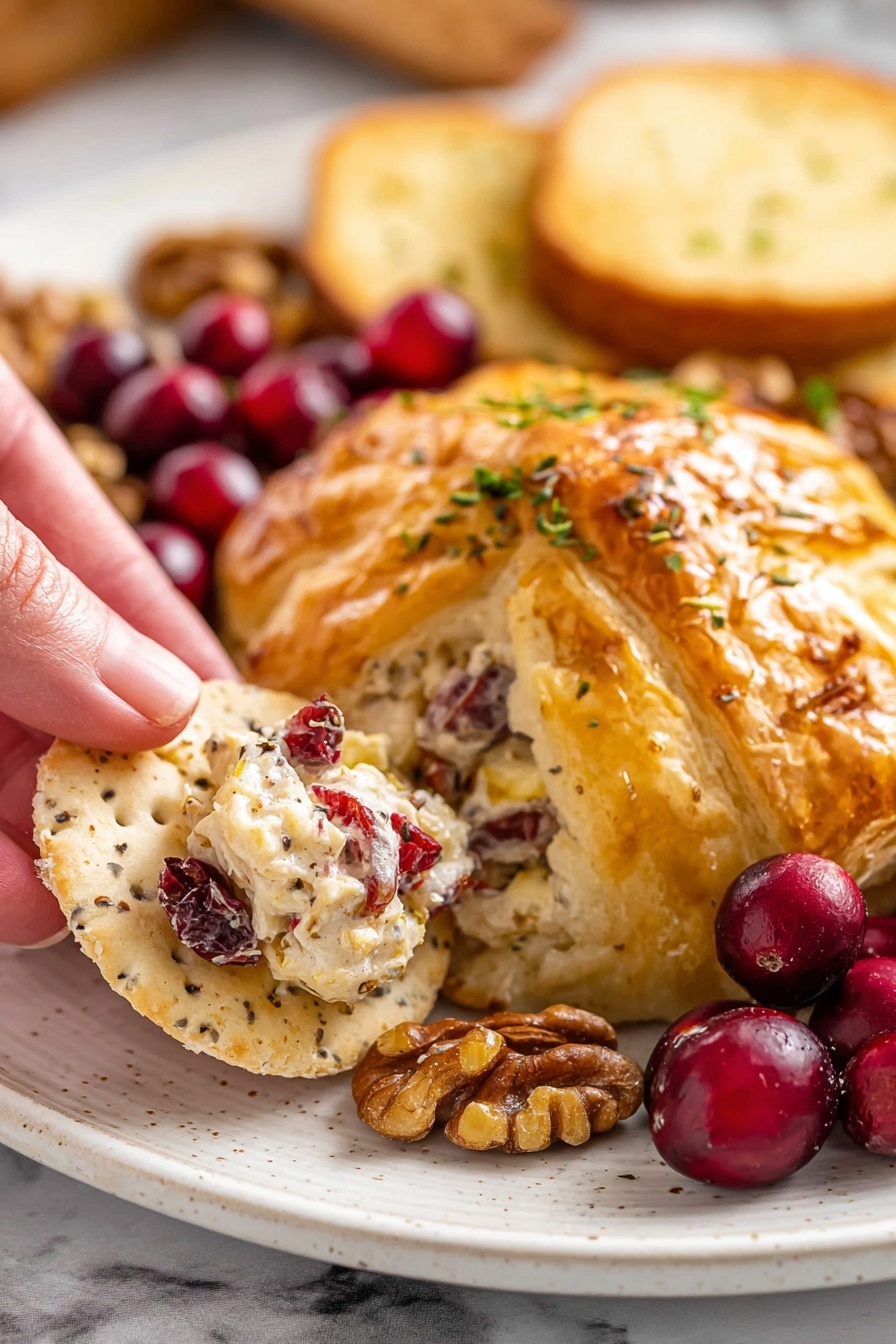 Baked Brie in Puff Pastry Recipe - Serving Suggestion