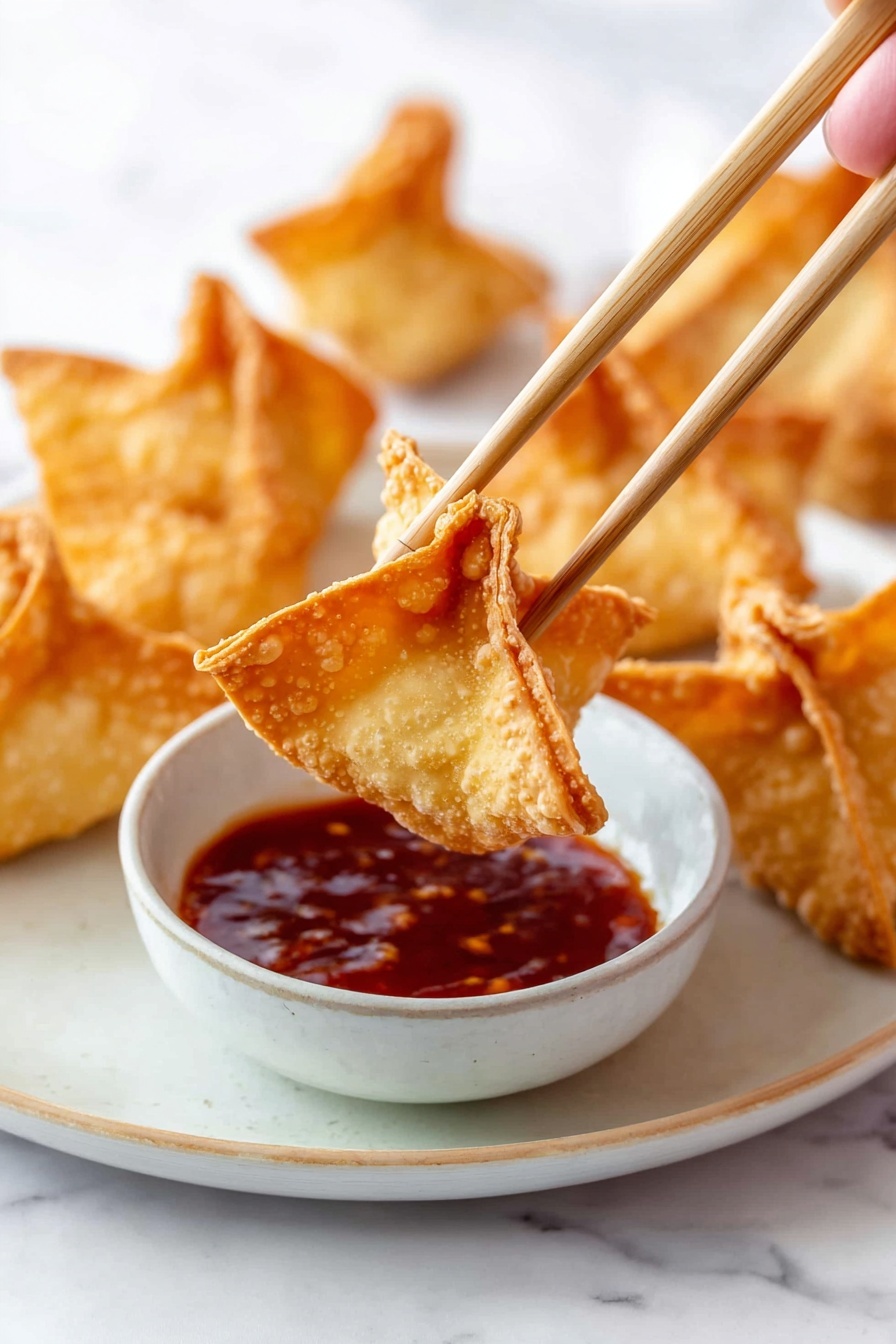 Crispy Crab Rangoon Recipe - Serving Suggestion